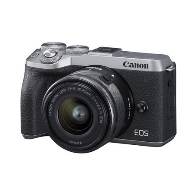 Canon EOS M6 Mark II Camera Kit 32.5MP 15-45mm IS STM Silver