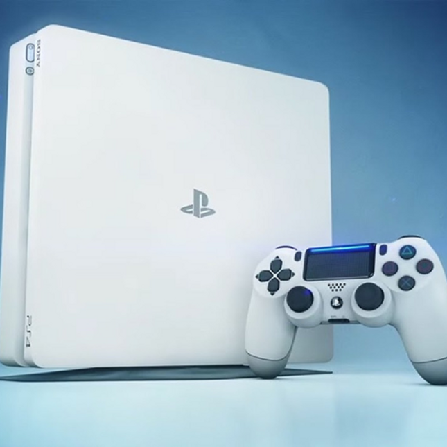 Playstation PS4 Slim Console 1TB Glacier White with One Controller