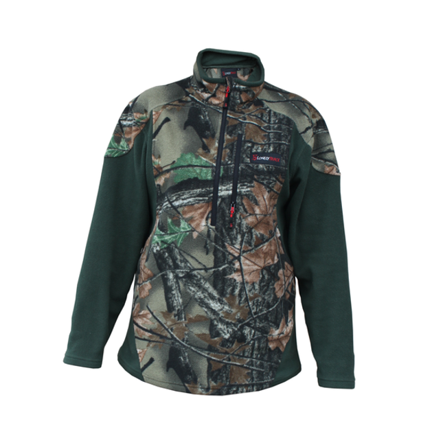 lonley track crevasse camo fleece top size large