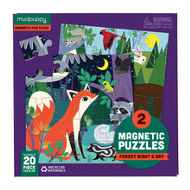 magnetic puzzle forest night and day 2 each 20 pc puzzles