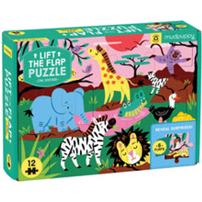 lift the flap on safari 12 pcs