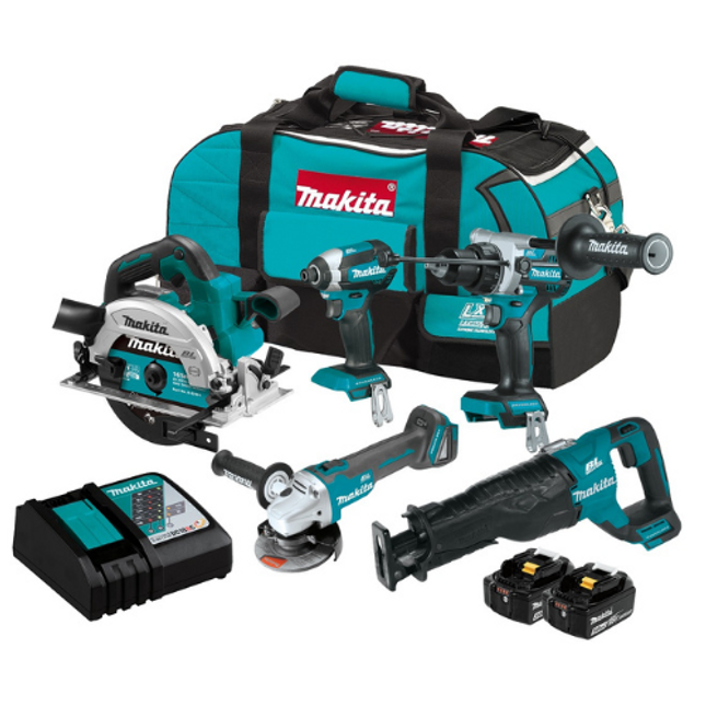 makita 18v lxt 5 piece combo kit