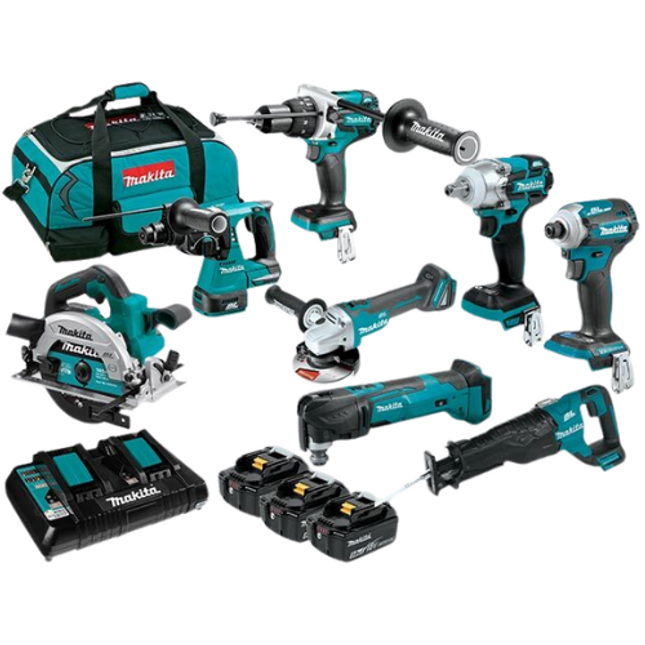 makita combo kit 18v lxt 8 piece
