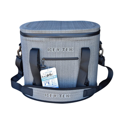 icey tek softpack 30 cooler bag grey