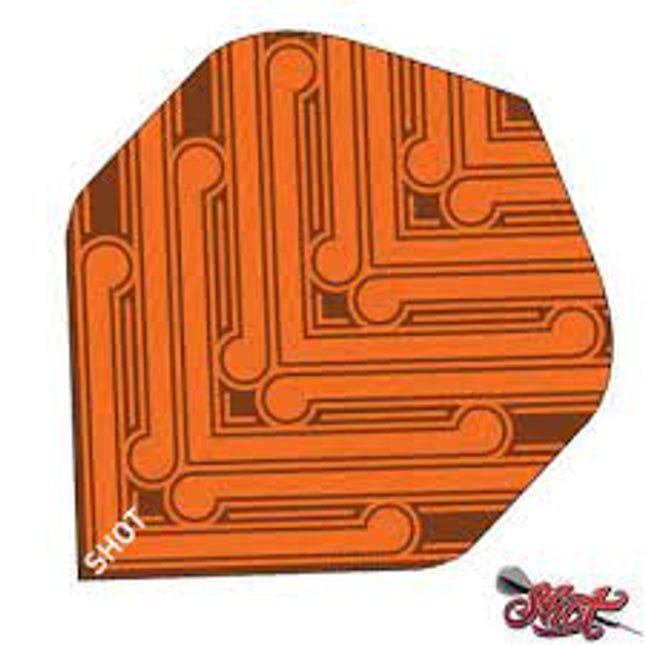 manu orange dart flight set std