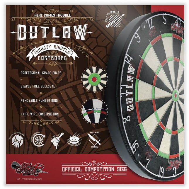 outlaw bristle dartboard
