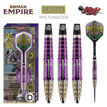 roman empire caesar steel tip dart set 95 tungsten barrels