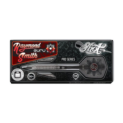 shot pro series raymond smith steel tip dart set 90 tungsten barrels