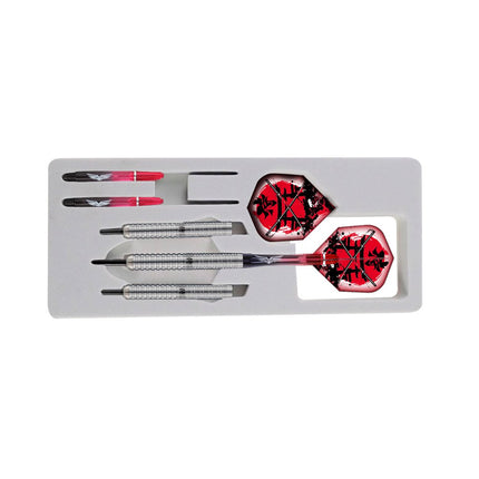 shot pro series toni alcinas samurai steel tip dart set 80 tungsten barrels