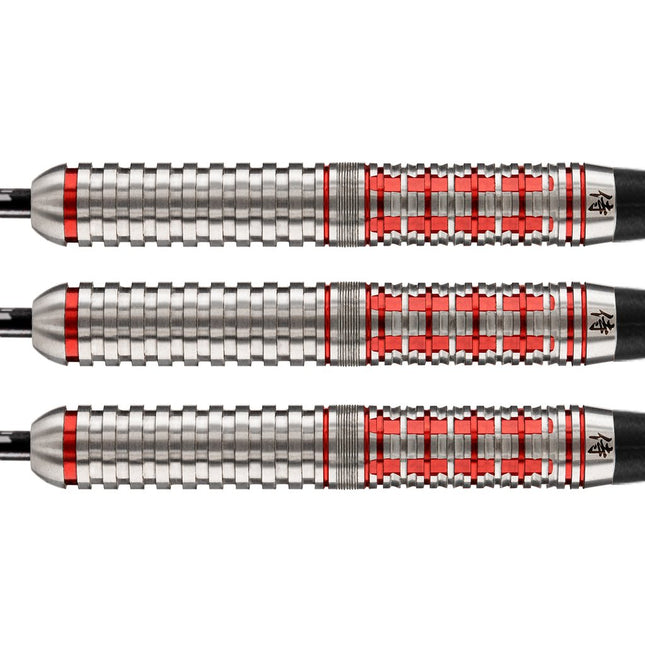 shot pro series toni alcinas samurai steel tip dart set 90 tungsten barrels