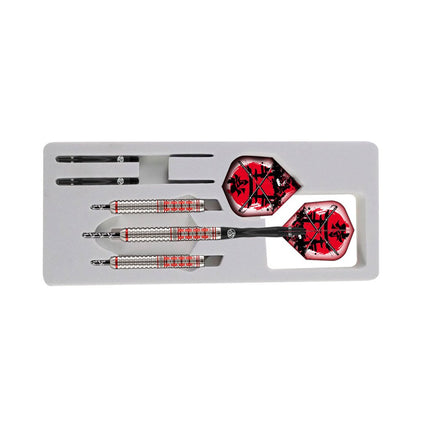 shot pro series toni alcinas samurai steel tip dart set 90 tungsten barrels