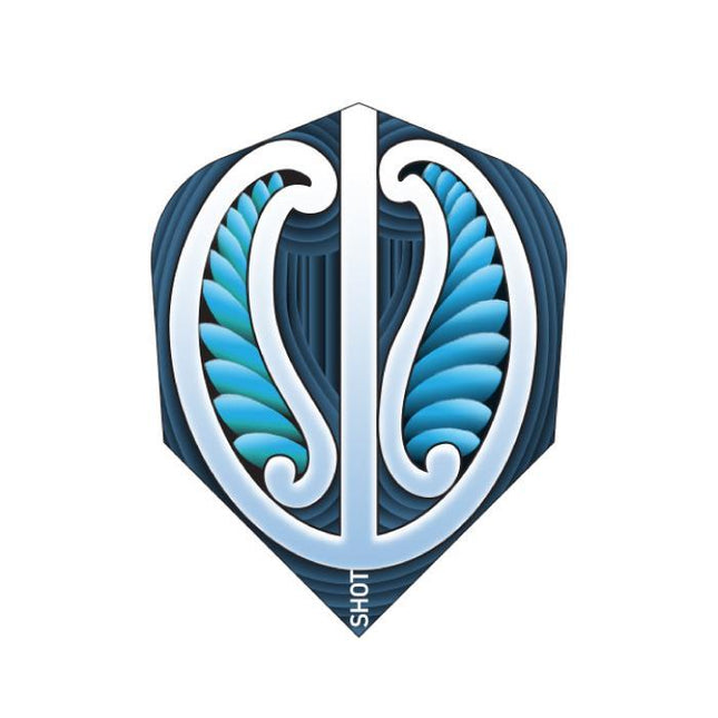 warrior dart flight set blue small standard