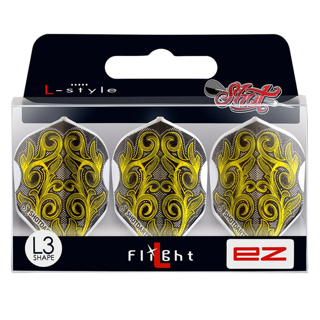 shot darts l style l3 ez shape wild frontier prospector dart flights