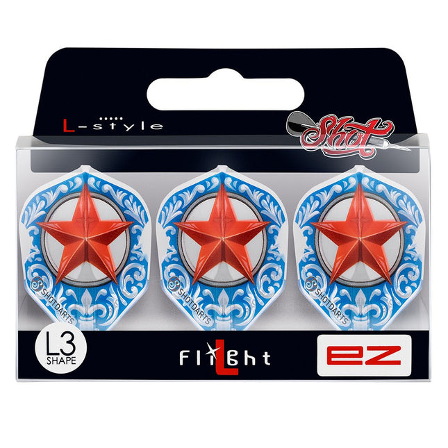 shot darts l style l3 ez shape wild frontier trailblazer dart flights