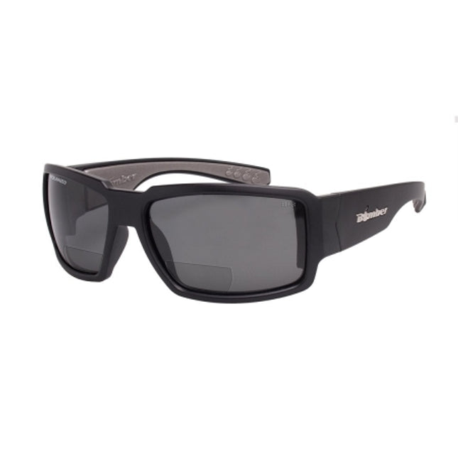 bomber black foam smoke polarized gray foam
