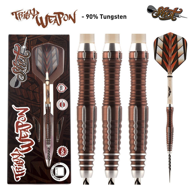 tribal weapon 1 series steel tip dart set 90 tungsten barrels
