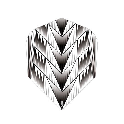 tribal weapon white dart flight set small standard