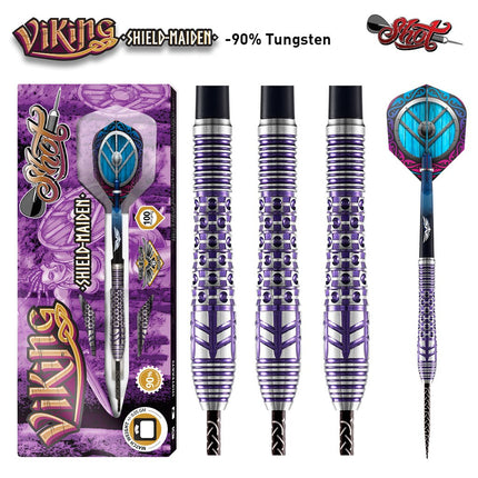 viking shield maiden steel tip dart set 90 tungsten barrels