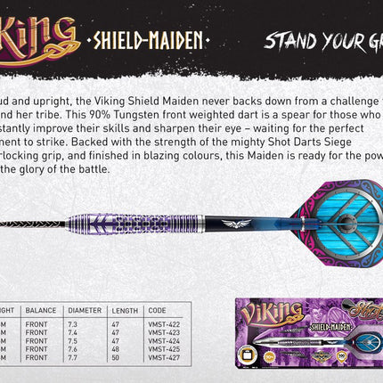 viking shield maiden steel tip dart set 90 tungsten barrels