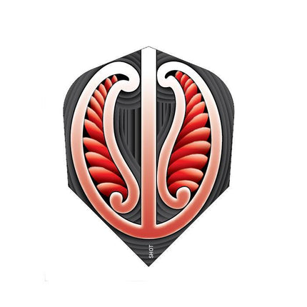 warrior dart flight set red small standard