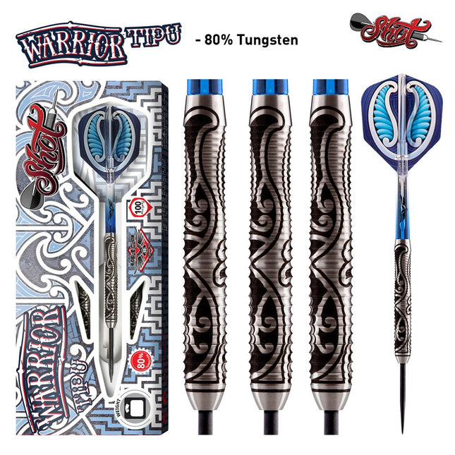 warrior tipu steel tip dart set 80 tungsten