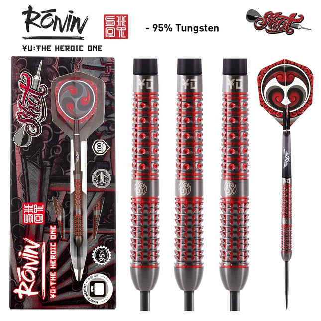 ronin yu 1 series steel tip dart set 95 tungsten barrels