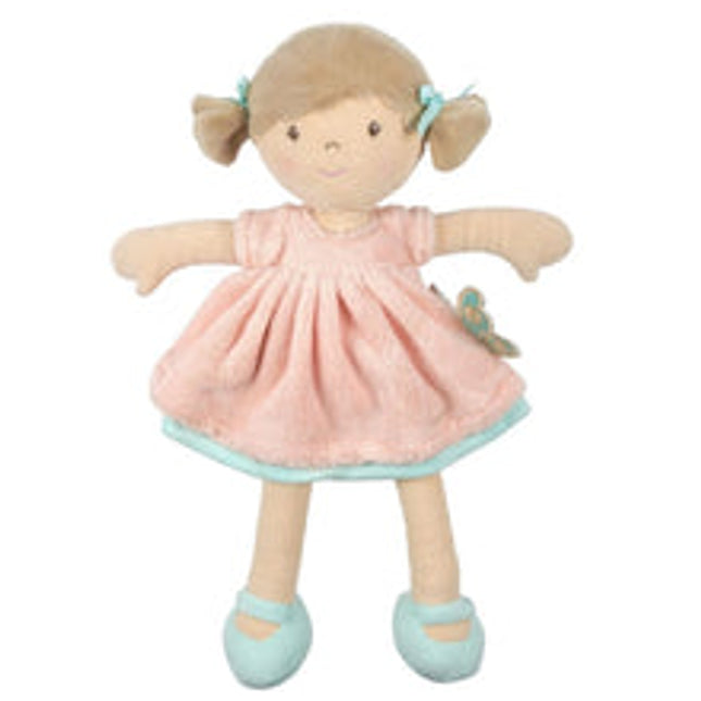 butterfly kids pia 35 cm lt brown hair peach blue dress