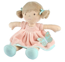 butterfly kids pia 35 cm lt brown hair peach blue dress