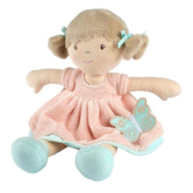 butterfly kids pia 35 cm lt brown hair peach blue dress