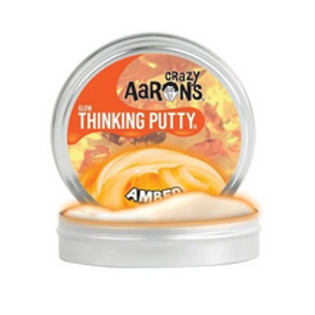 amber glow in the dark putty 10 cm tin
