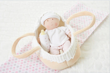 carry cot with baby doll bottle blanket 23 cm