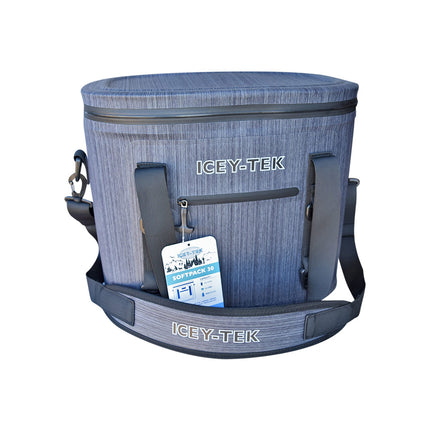 icey tek softpack 30 cooler bag grey