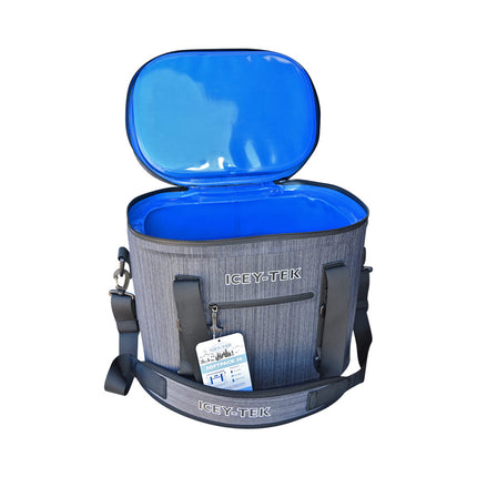 icey tek softpack 30 cooler bag grey