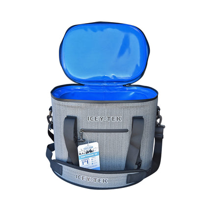 icey tek softpack 30 cooler bag grey