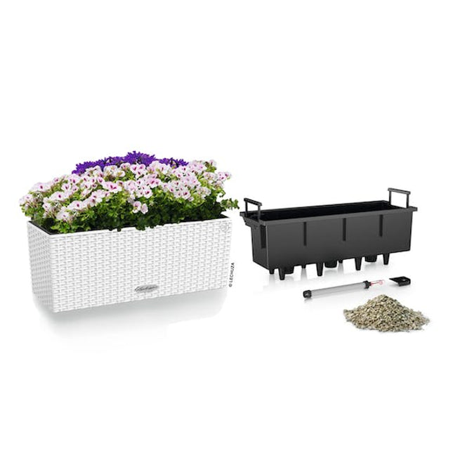 lechuza balconera cottage planter 50 white