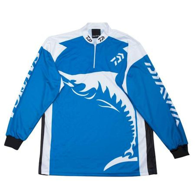 daiwa saltiga shirt marlin long sleeve bl wht l