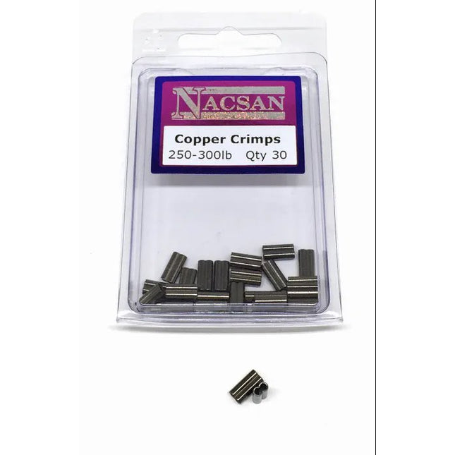 nacsan copper crimp 250 300lb 30pces