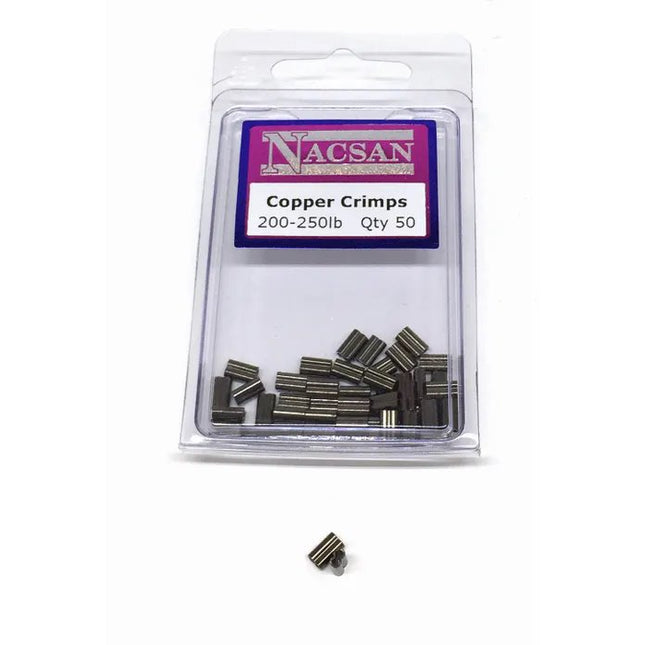 nacsan copper crimp 200 250lb 50pces
