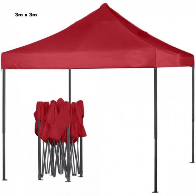 gazebo 3 mx 3 m red