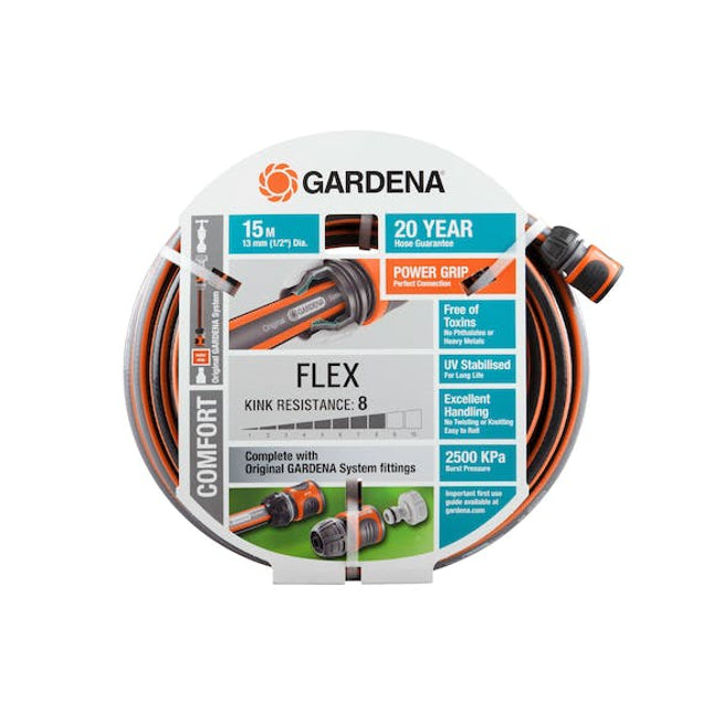 gardena garden hose comfort flex 13 mm set 15 m