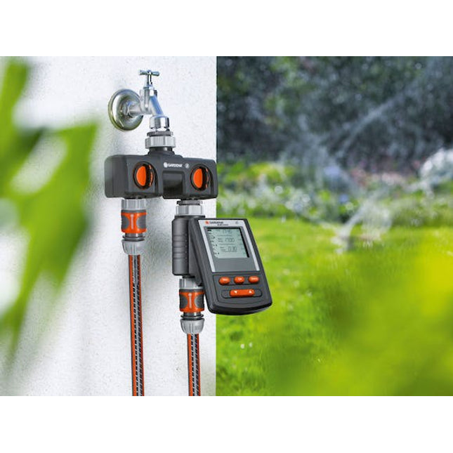 gardena twin tap connector adjustable 3 4 1 thread