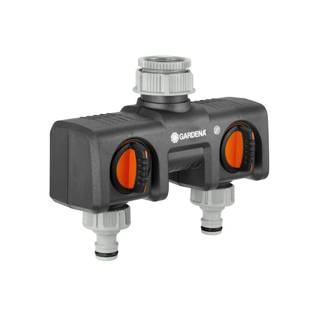 gardena twin tap connector adjustable 3 4 1 thread