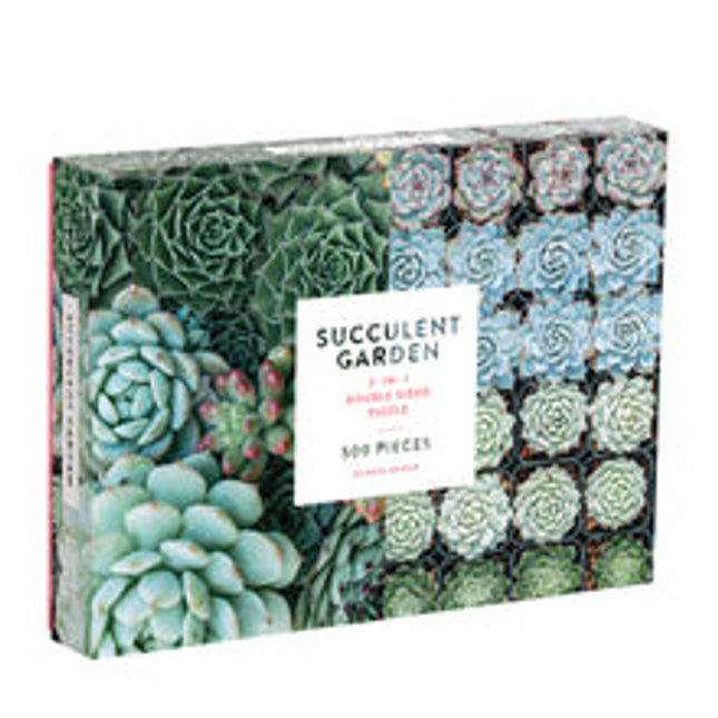 succulent garden 2 sided 500 piece puzzle