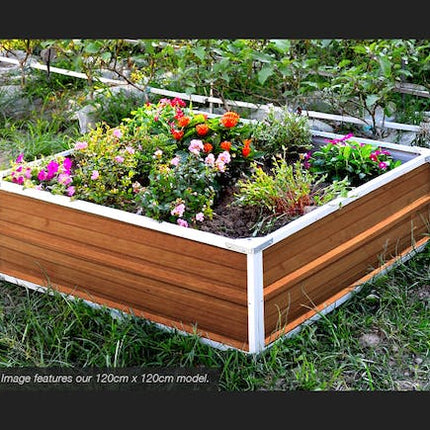 raised garden bed 60 cm x 60 cm x 41 cm wood finish