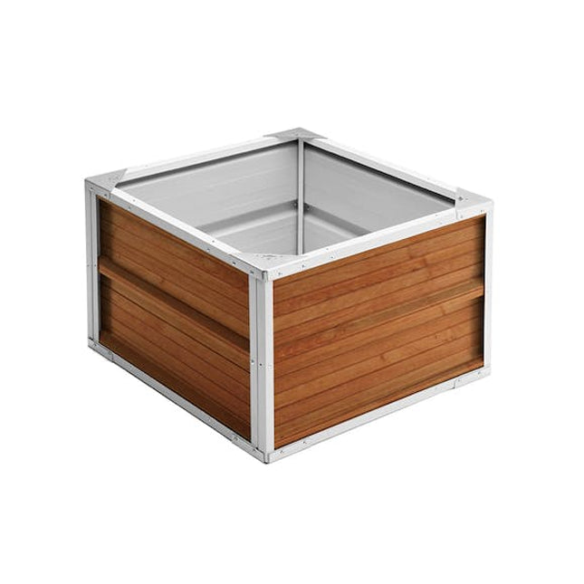 raised garden bed 60 cm x 60 cm x 41 cm wood finish