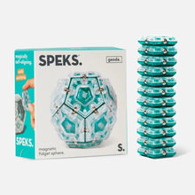 set of 12 aquamarine magnetic pentagons