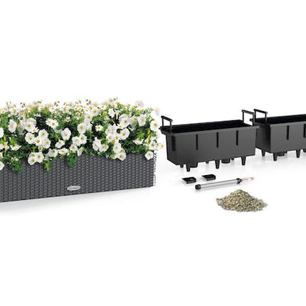 lechuza balconera cottage planter 80 granite