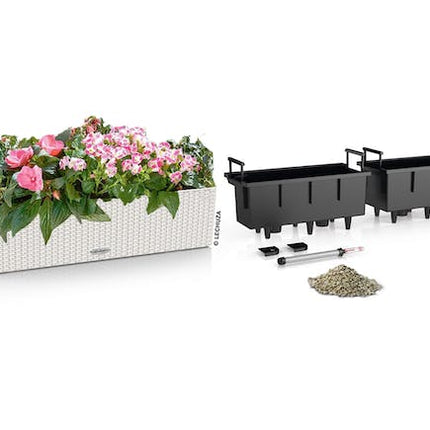 lechuza balconera cottage planter 80 white