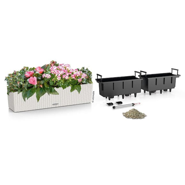 lechuza balconera cottage planter 80 white