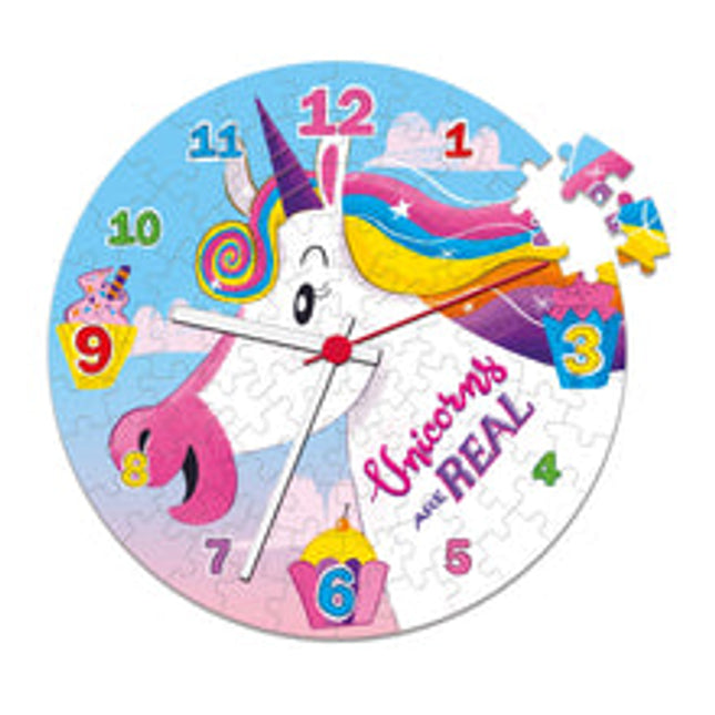 96 pc unicorn clock jigsaw puzzle